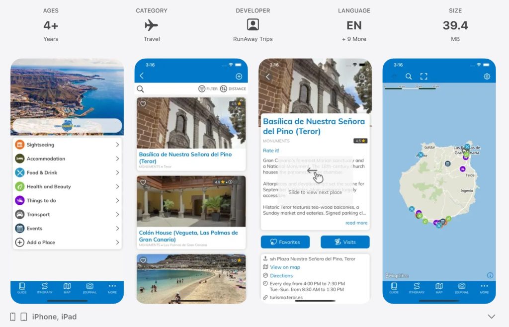 Aplicación móvil de Gran Canaria Plan disponible para Apple y Android
