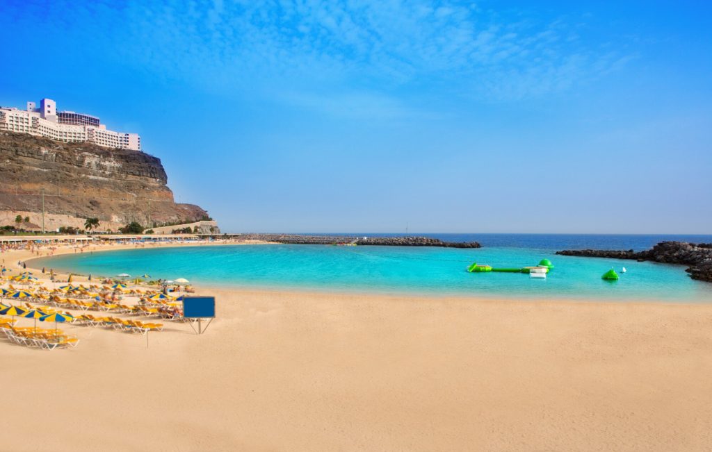 Amadores Beach on the southwest coast of Gran Canaria